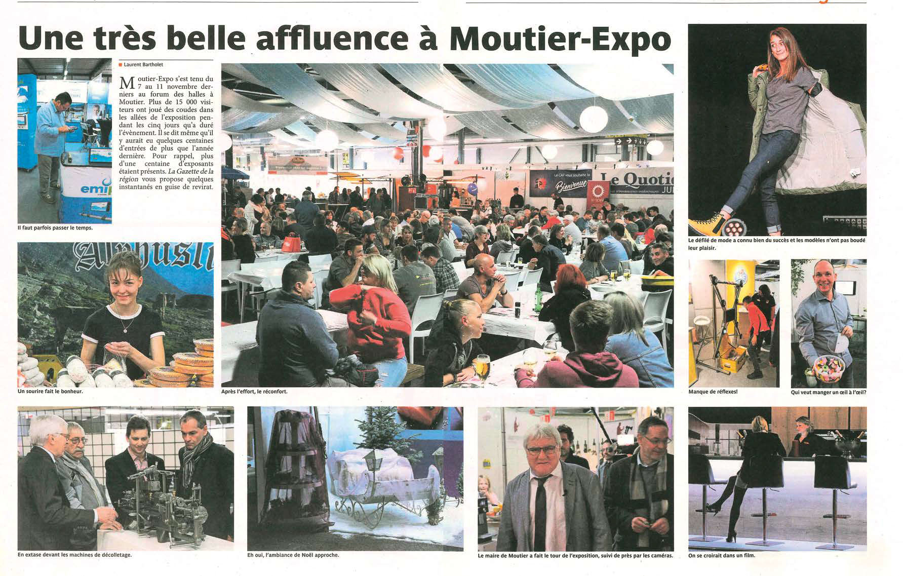 moutier expo article de presse la gazette