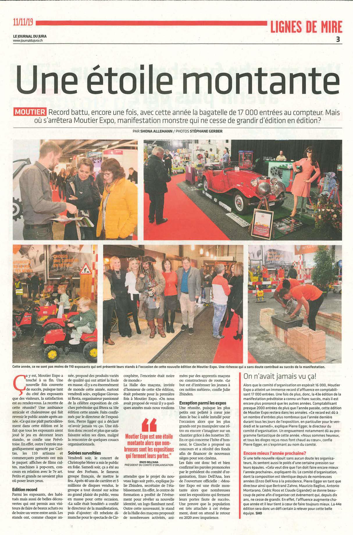 moutier expo article de presse le journal du jura