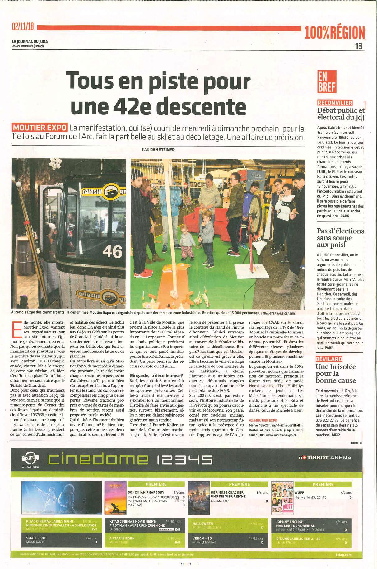 moutier expo article de presse le journal du jura