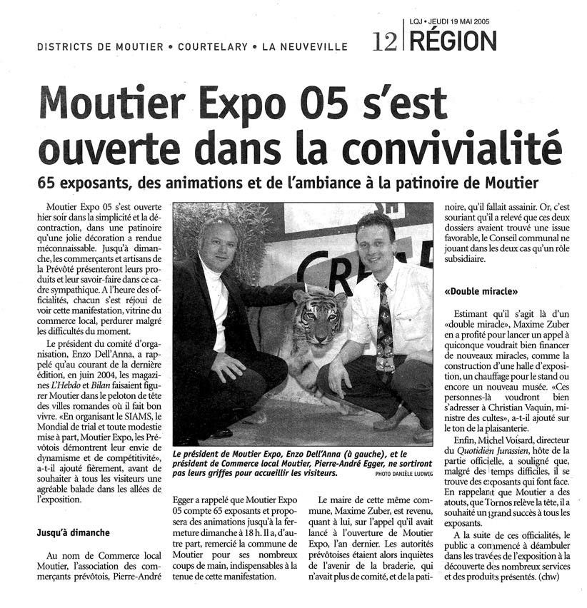 moutier expo article de presse le quotidien jurassien