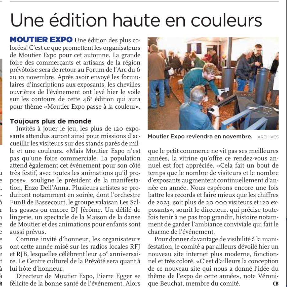 moutier expo article du quotidien jurassien