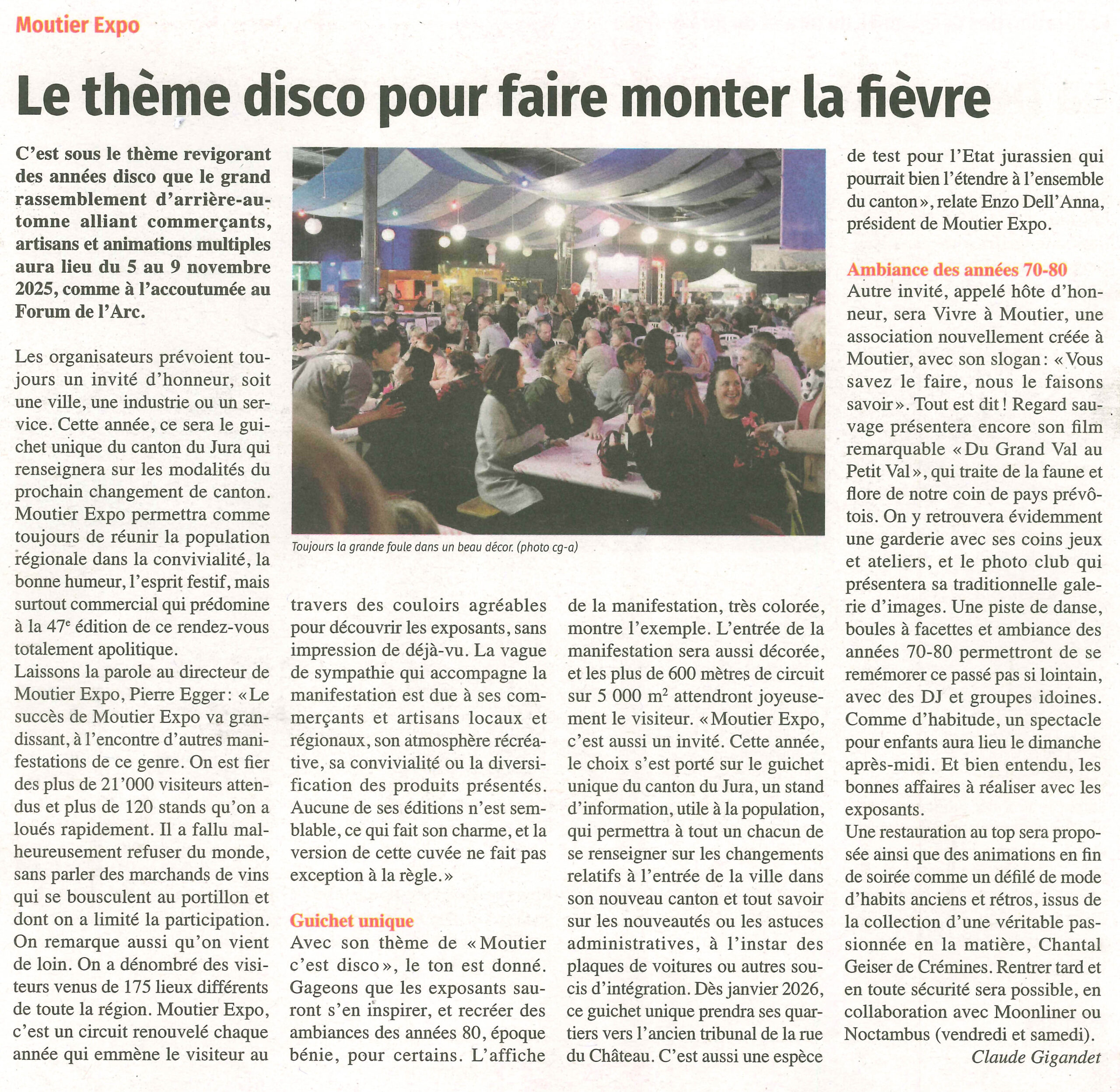 moutier expo article la semaine