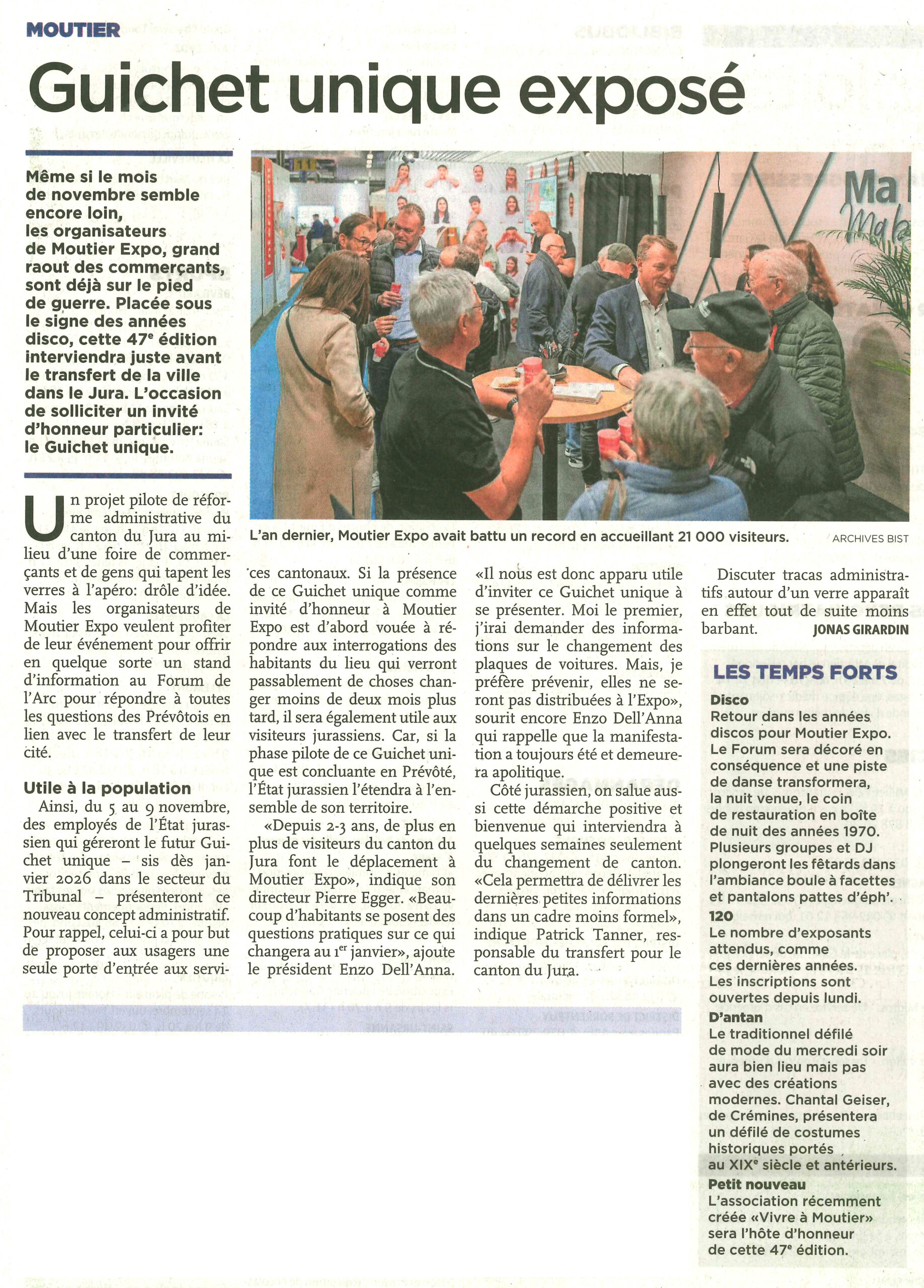moutier expo article du quotidien jurassien