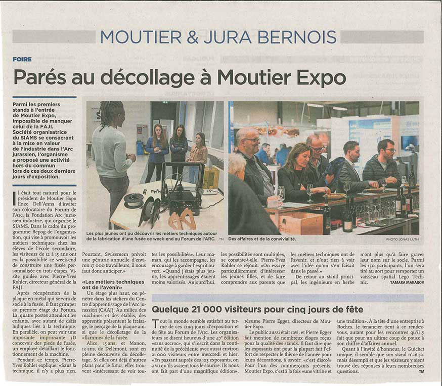 moutier expo article du quotidien jurassien