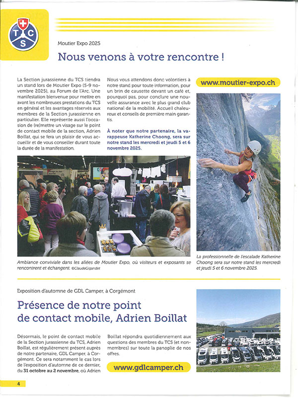 moutier expo article TCS magazine