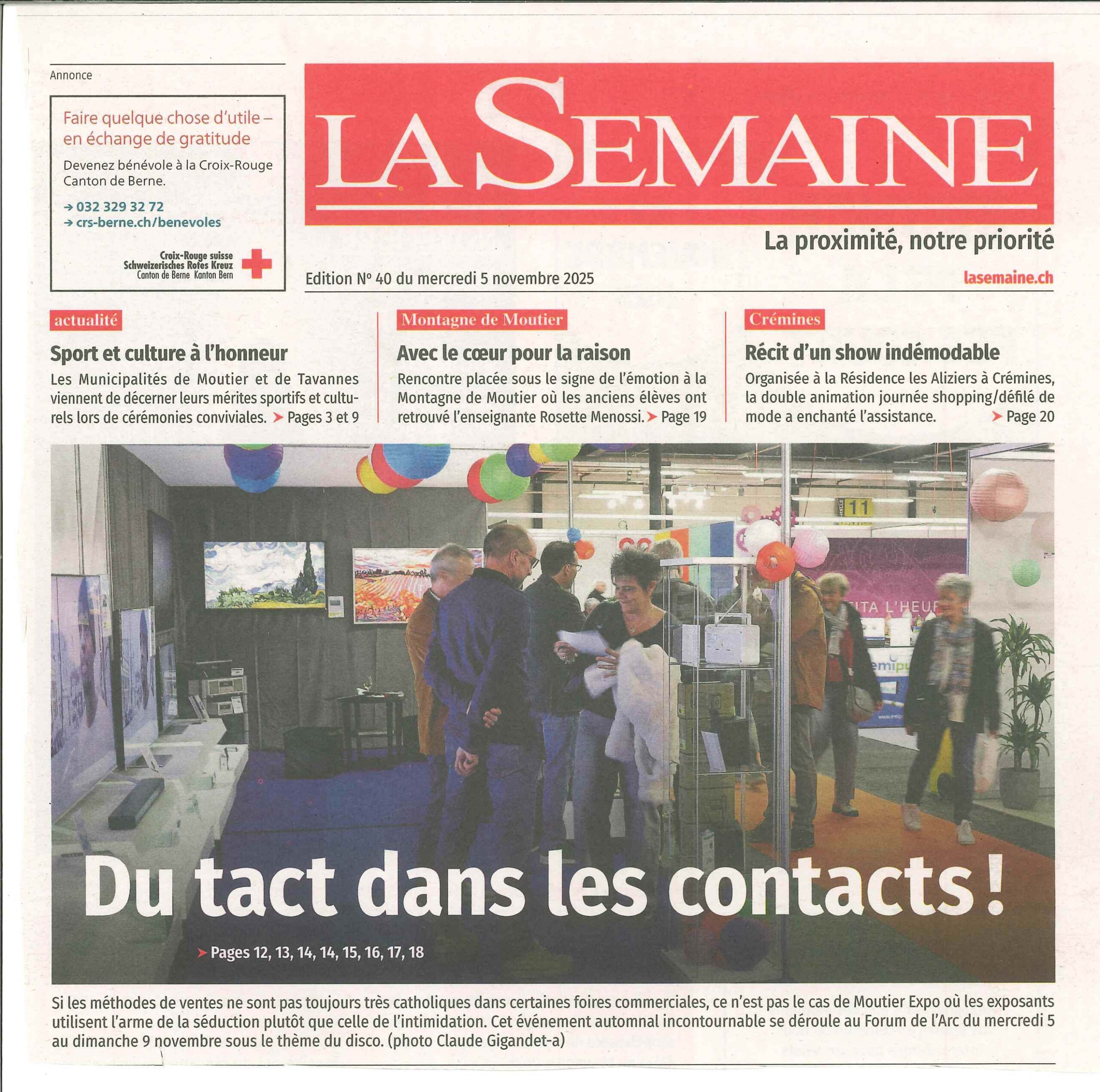 moutier expo article de La Semaine