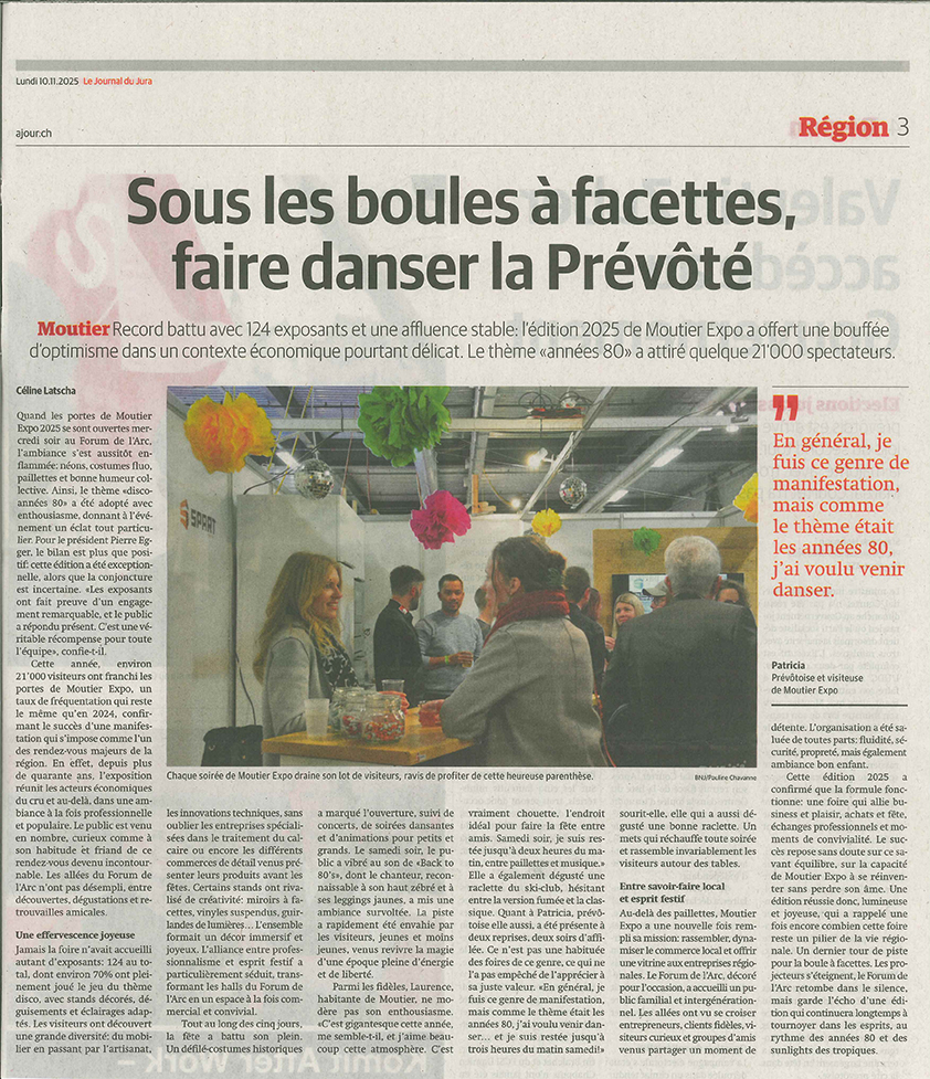 moutier expo article du journal du jura