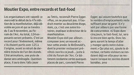 moutier expo article du quotidien jurassien